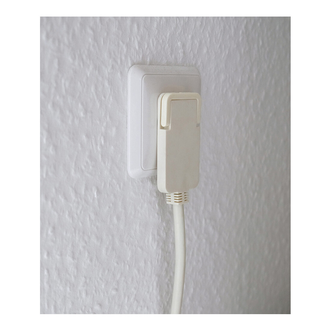 Qualitäts-Kunststoff-Verlängerungskabel H05VV-F 3G1,5 bianco con doppia prolunga + spina piatta
