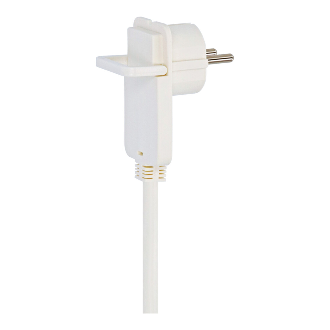 Qualitäts-Kunststoff-Verlängerungskabel H05VV-F 3G1,5 bianco con doppia prolunga + spina piatta