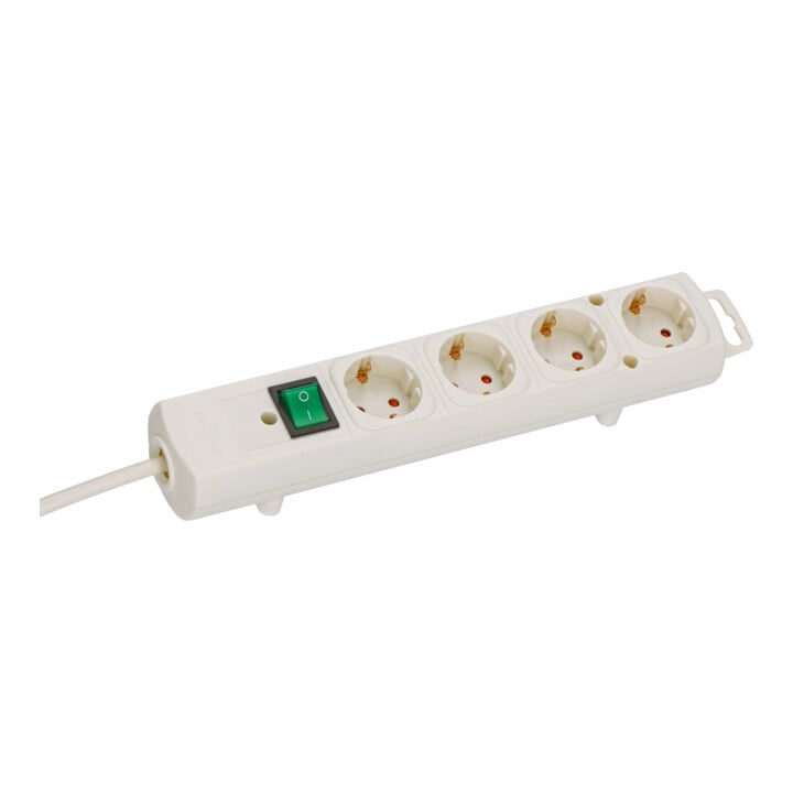 Brennenstuhl Comfort-Line Plus Steckdosenleiste mit Flachstecker 4-fach 2m H05VV-F 3G1,5