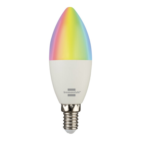 brennenstuhl Connect WLAN ampoule LED SB 400 E14 (Compatible avec Alexa et Google Assistant, aucun hub requis, ampoule intelligente 2,4 GHz avec application gratuite, 400lm)
