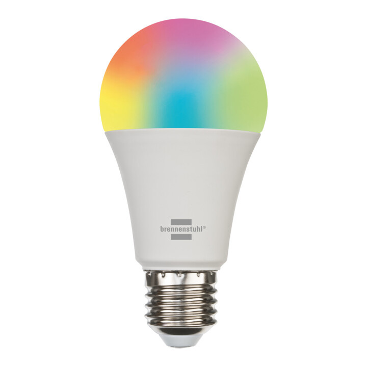 brennenstuhl Connect WLAN ampoule LED SB 800 E27 (Compatible avec Alexa et Google Assistant, aucun hub requis, ampoule intelligente 2,4 GHz avec application gratuite, 810lm)
