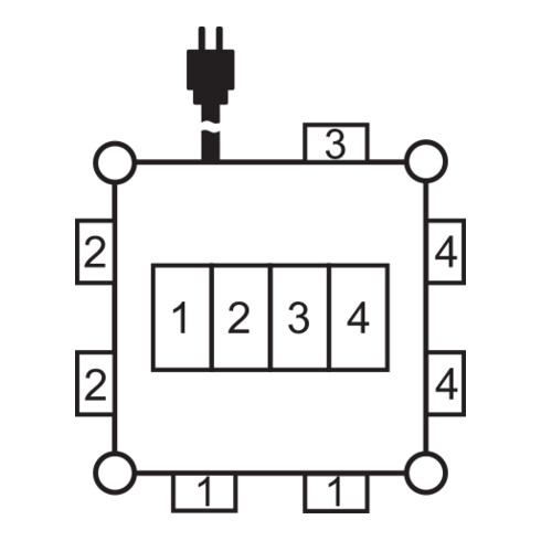 Brennenstuhl Distributore di potenza compatto in gomma BSV 3 FI/16 2 IP44, 2m H07RN-F 5G2.5 - 2xCEE16A, 5x230V