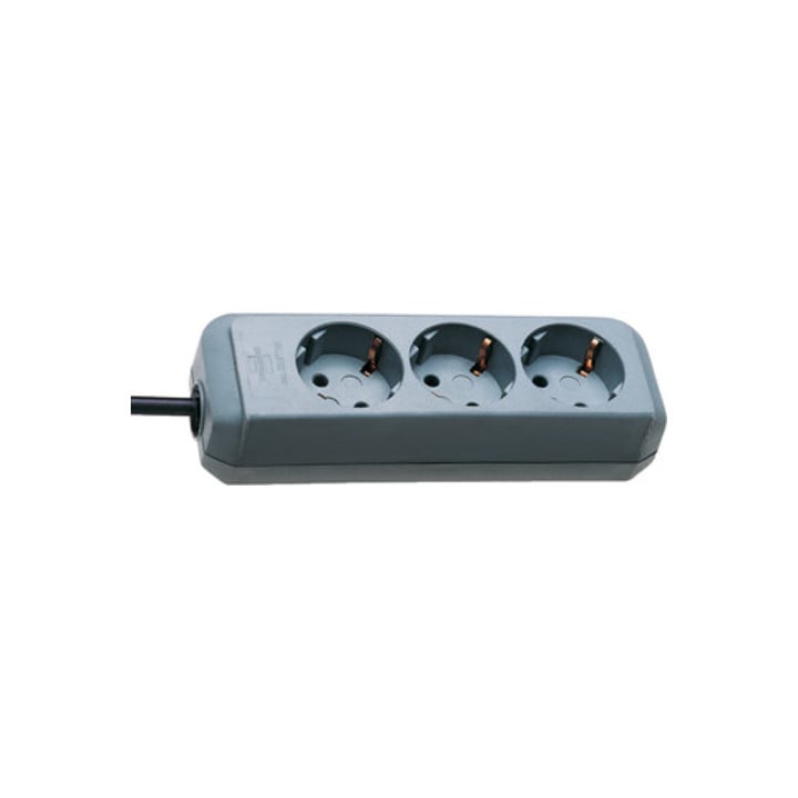 Brennenstuhl Eco-Line 3-fach silbergrau 1,5m