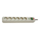 Brennenstuhl Presa multipla a 6 vie Eco-Line 4.500A, grigio chiaro, 1,5m-1