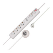 Brennenstuhl Eco-Line Comfort Switch PlusSteckd.leiste 6-fach weiss 1,5m permanent, Hand-/Fußschalter - 1159560216-1