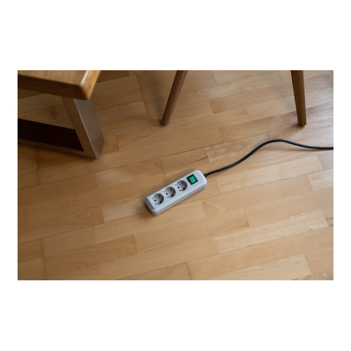Brennenstuhl Eco-Line Schakelaar 3-voudig l.grijs 1.5m