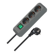 Brennenstuhl Eco-Line Schakelaar 3-voudig s.grijs 1.5m-1