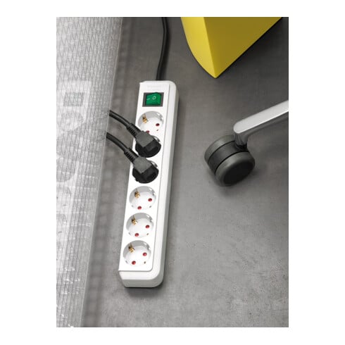 Brennenstuhl Eco-Line Schakelaar 8-voudig wit 3m
