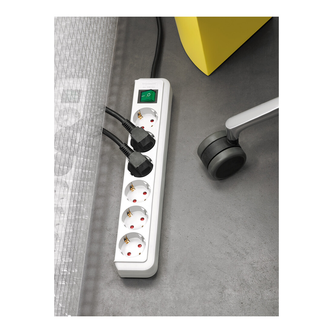 Brennenstuhl Eco-Line Schakelaar 8-voudig wit 3m