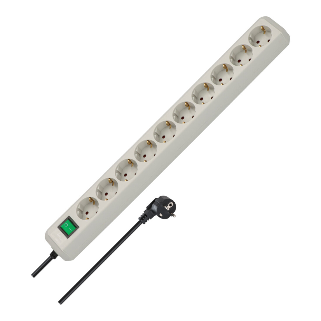 Brennenstuhl Eco-Line Schalter 10-fach lichtgr. 3m