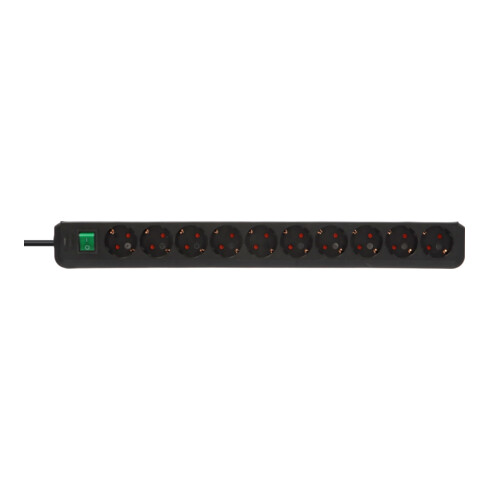 Brennenstuhl Eco-Line Schalter 10-fach schwarz 3m