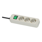 Brennenstuhl Eco-Line Schalter 3-fach l.grau 1,5m-2