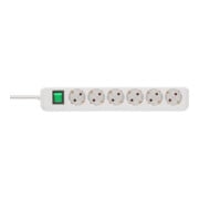Brennenstuhl Eco-Line Schalter 6-fach weiß 1,5m-4