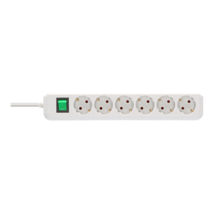 Brennenstuhl Eco-Line Schalter 6-fach weiß 1,5m