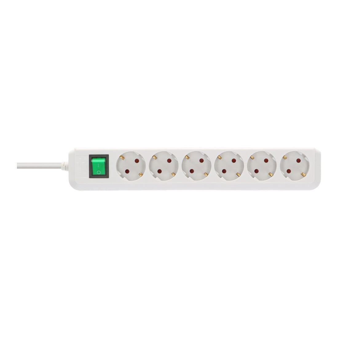 Brennenstuhl Eco-Line Schalter 6-fach weiß 1,5m