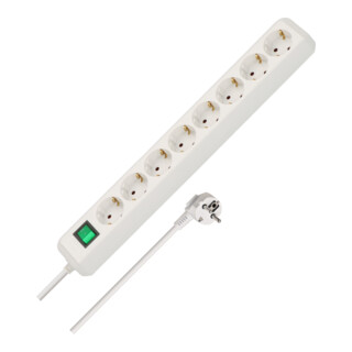Brennenstuhl Eco-Line Schalter 8-fach weiß 3m