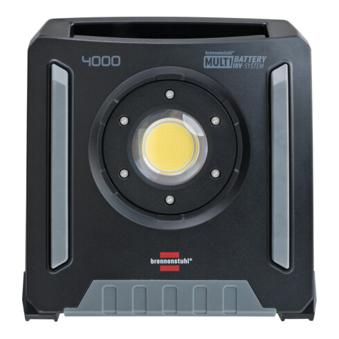 Brennenstuhl Faretto LED a batteria da cantiere Multi Battery 4000 MA, 40W compatibile con batterie 18V di 5 produttori diversi