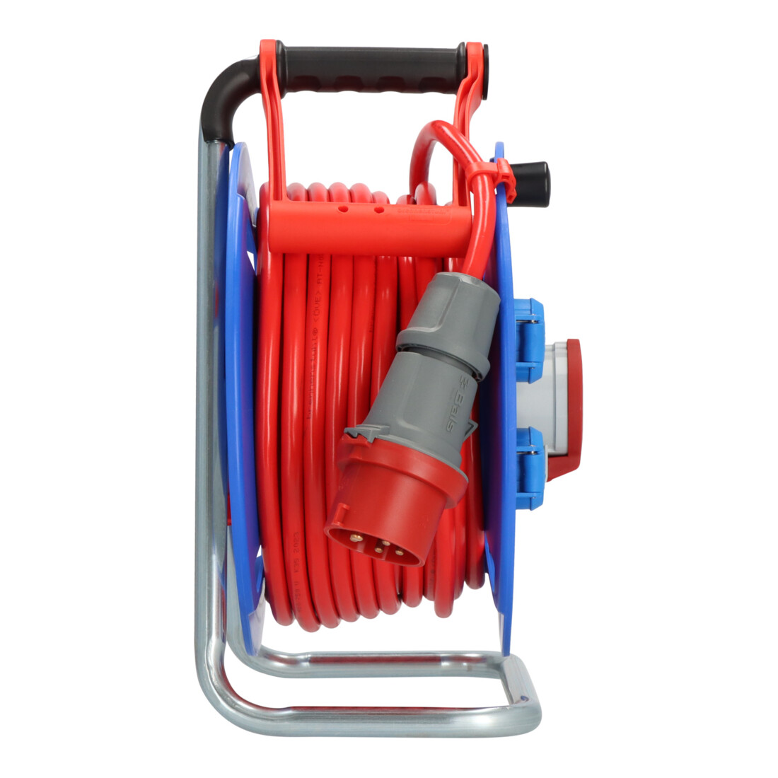 Brennenstuhl Garant CEE 1 IP44 Kabeltrommel (25m Kabel in signalrot, aus Spezialkunststoff, Einsatz im Außenbereich, Made in Germany)