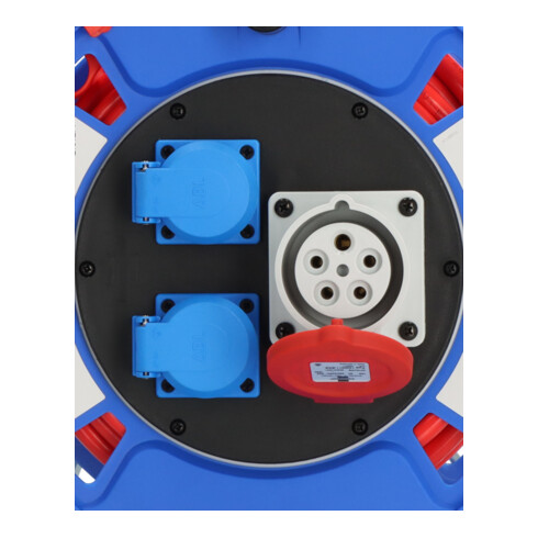 Brennenstuhl Garant CEE 1 IP44 Kabeltrommel (25m Kabel in signalrot, aus Spezialkunststoff, Einsatz im Außenbereich, Made in Germany)