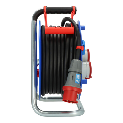 Brennenstuhl Garant CEE IP44 Industrie-/Baustellen-Kabeltrommel (30m Kabel in schwarz, Spezialkunststoff, Baustelleneinsatz und ständiger Einsatz im Außenbereich, Made in Germany)