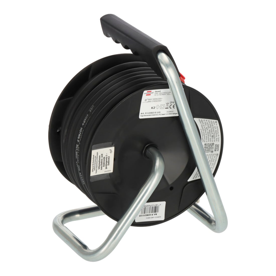 Brennenstuhl Gewerbe-/Baustellen Kabeltrommel Garant Kompakt IP44 12m schwarz