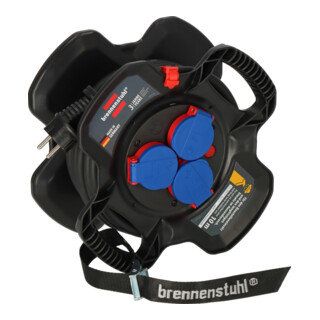 Brennenstuhl Gummi-Kabelhaspel X-Gum IP44 10m 6 Schutzkontakt-Steckdosen