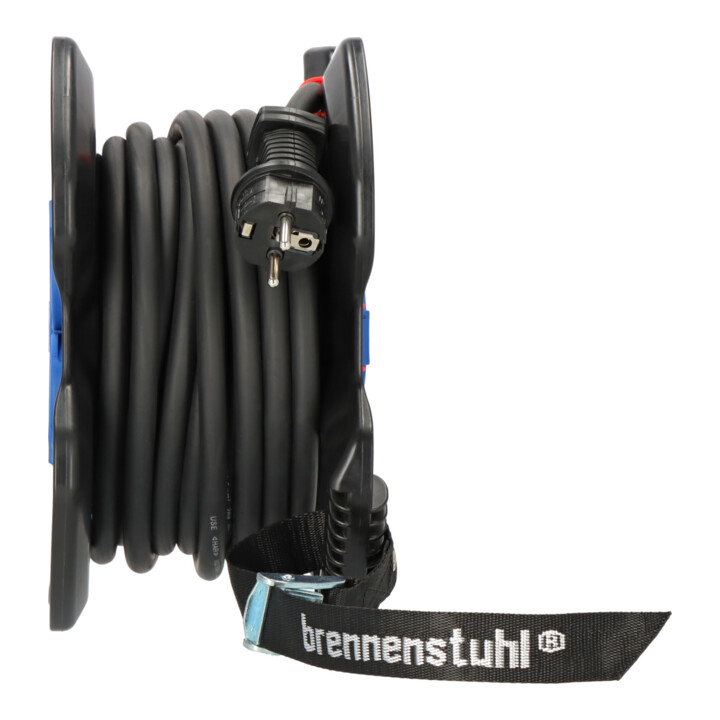 Brennenstuhl Gummi-Kabelhaspel X-Gum IP44 10m 6 Schutzkontakt-Steckdosen