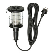 Brennenstuhl Handleuchte / Werkstattlampe aus Hartgummi mit stabilem Schutzkorb