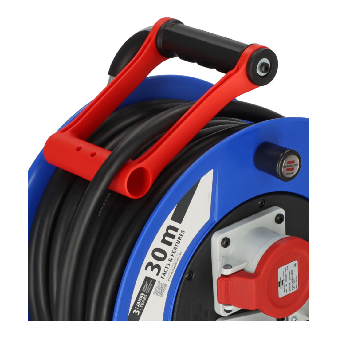 Brennenstuhl Industrie-/Baustellen-Kabeltrommel Garant CEE IP44, 30m Kabel