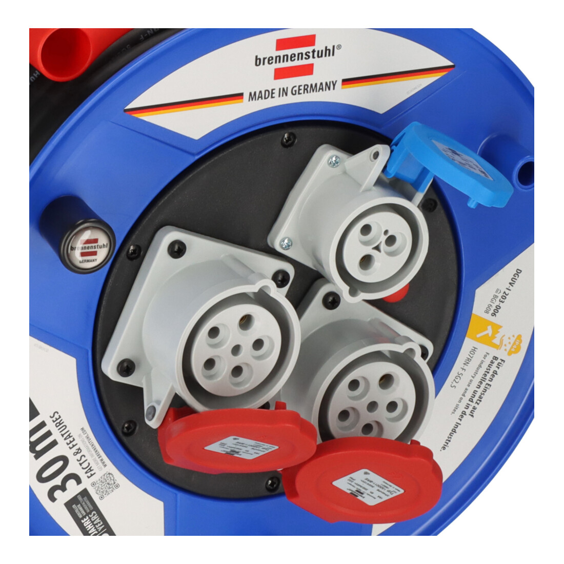 Brennenstuhl Industrie-/Baustellen-Kabeltrommel Garant CEE IP44, 30m Kabel