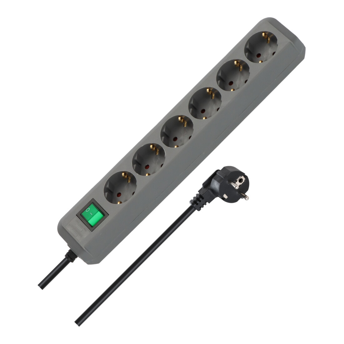 Brennenstuhl Interruttore a 6 vie Eco-Line, argento 1,5m