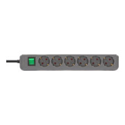 Brennenstuhl Interruttore a 6 vie Eco-Line, argento 1,5m-4