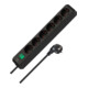 Brennenstuhl Interruttore a 6 vie Eco-Line, nero, 1,5m-1
