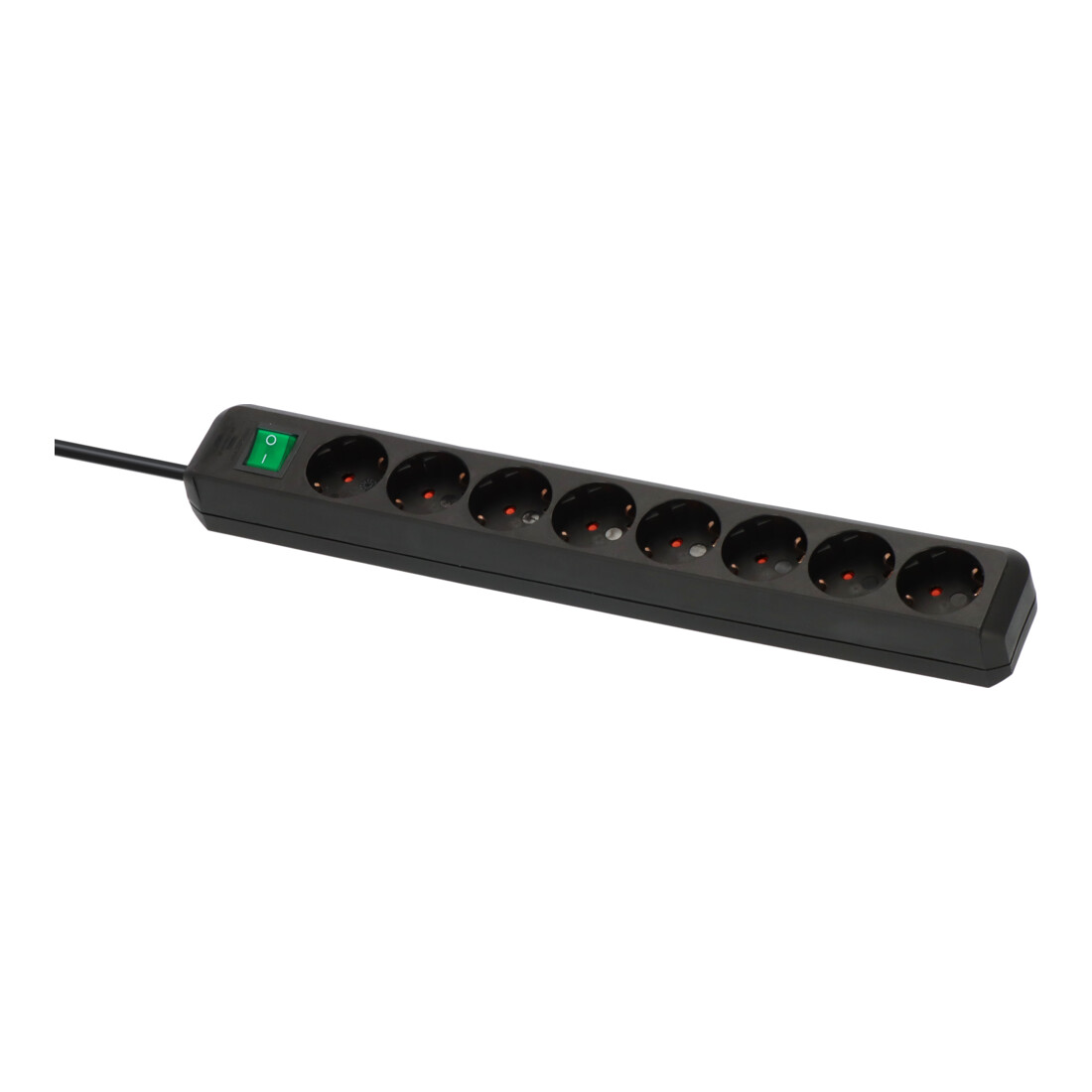 Brennenstuhl Interruttore a 8 vie Eco-Line, nero, 3m