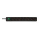 Brennenstuhl Interruttore a 8 vie Eco-Line, nero, 3m-4