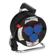 Brennenstuhl Kabelhaspel voor professioneel gebruik / bouwplaats Garant Kompakt IP44 12m zwart-1