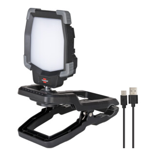 Brennenstuhl Lampada da lavoro ricaricaile a LED CL 4050 MA Clip, 3800lm, IP65