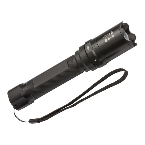 Brennenstuhl Lampe de poche LED rechargeable avec bague de sélection et Focus LuxPremium 350 lumen (IP44, portée 200m, autonomie 20h, 6 modes d'éclairages), Noir