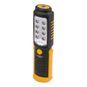 Brennenstuhl Lampe torche 8+1 LED SMD 250 lumen + 100 lumen (Autonomie 10h, aimant intégré, crochet orientable), Noir & Jaune