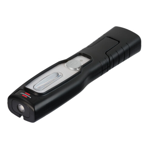 Brennenstuhl LED Accu Zaklamp HL 201 A / LED Werkplaatslamp met Accu (250 + 70lm, verstelbare voet, handzame werklamp met magneet en haak, inclusief USB C-kabel)