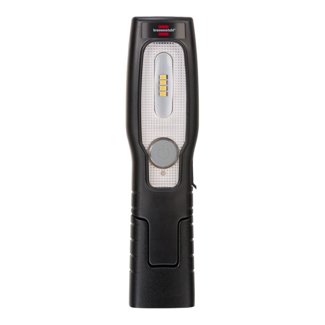 Brennenstuhl LED Akku Handleuchte HL 201 A / LED Werkstattlampe mit Akku (250 + 70lm, knickbarer Haltefuß, handliche Arbeitsleuchte mit Magnet und Haken, inklusive USB C Kabel)