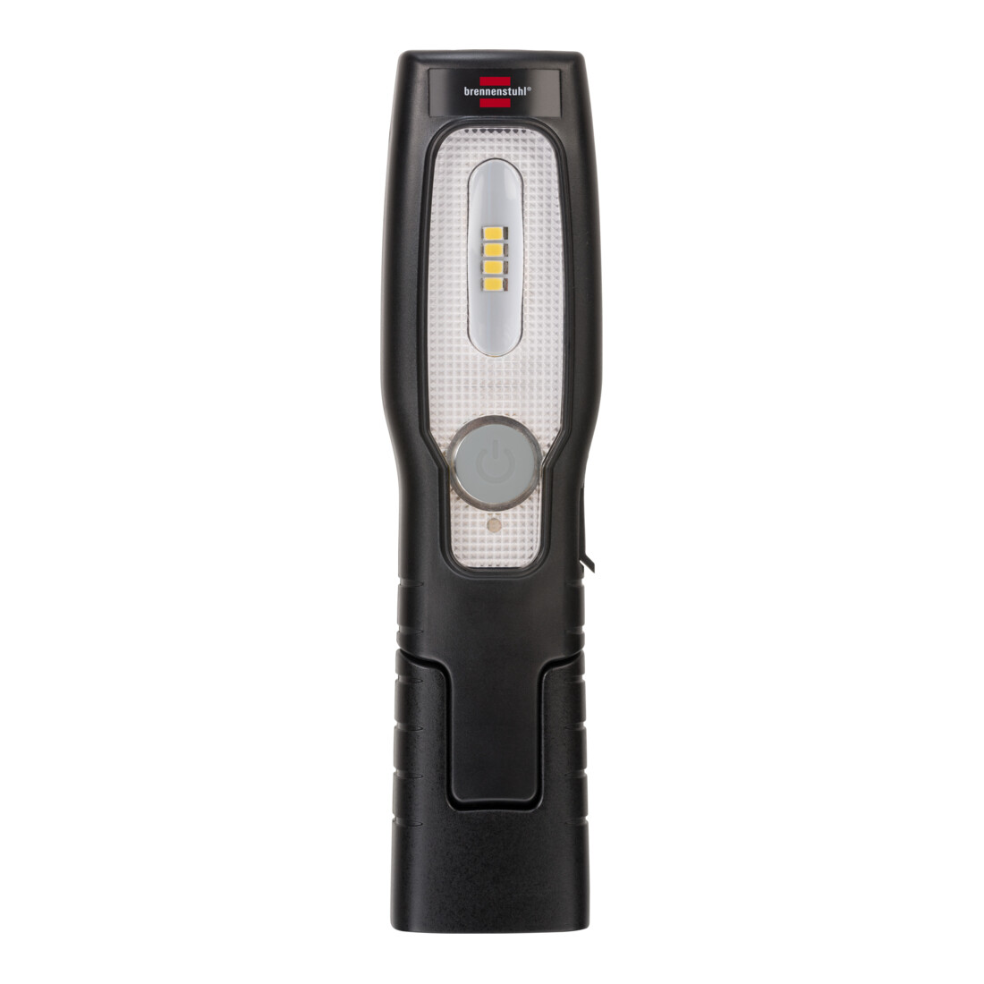 Brennenstuhl LED Akku Handleuchte HL 201 A / LED Werkstattlampe mit Akku (250 + 70lm, knickbarer Haltefuß, handliche Arbeitsleuchte mit Magnet und Haken, inklusive USB C Kabel)