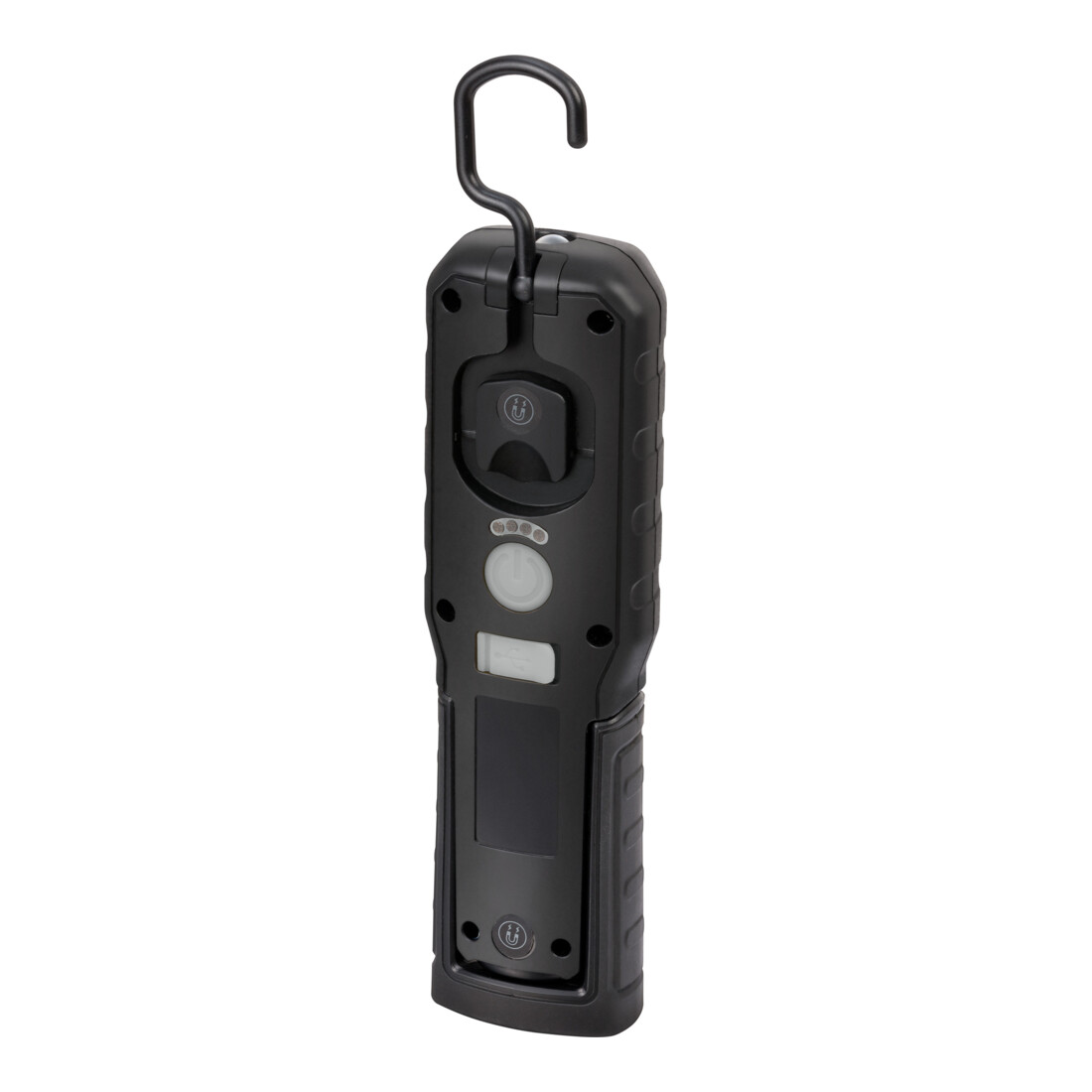 Brennenstuhl LED Akku Handleuchte HL 701 A / LED Arbeitsleuchte für außen IP54 (700+100lm, inklusive USB C Ladekabel, bis zu 10h Leuchtdauer, LED Taschenlampe mit Magneten und Haken)