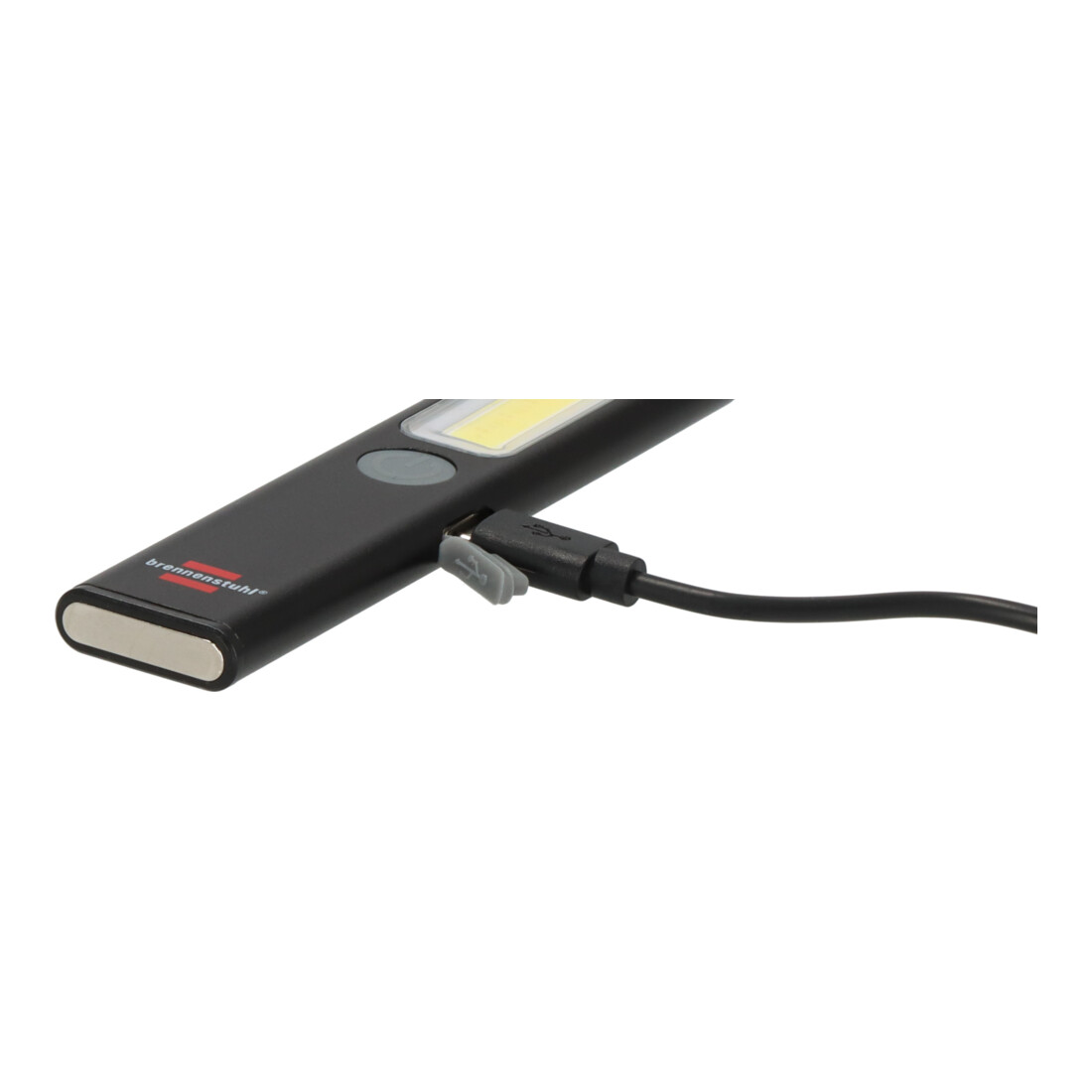 Brennenstuhl LED Akku Handleuchte PL 200 AC / LED Taschenlampe mit COB LED (200lm, inklusive USB C-Ladekabel, bis zu 12h Leuchtdauer, Inspektionsleuchte COB mit Magnet und Clip)