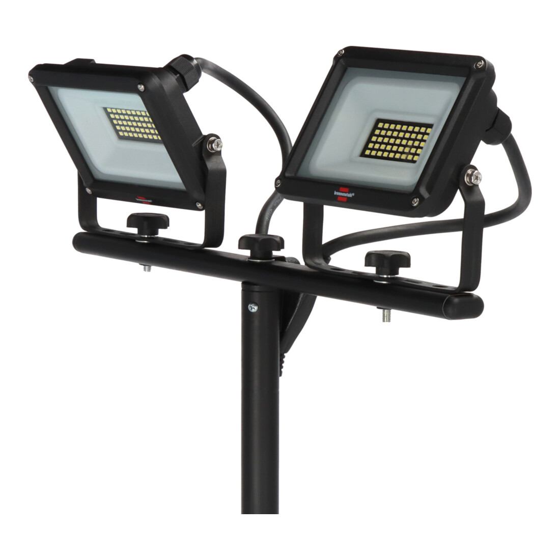 Brennenstuhl LED Statiefstrahler JARO 6060 T (2x20W, 4800lm, 6500K, IP65, LED Werkstrahler met statief en 3m kabel)