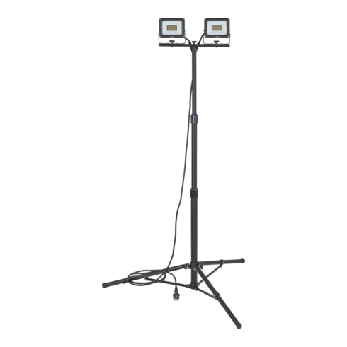 Brennenstuhl LED Stativstrahler JARO 6060 T (2x20W, 4800lm, 6500K, IP65, LED Arbeitsstrahler mit Stativ und 3m Kabel)