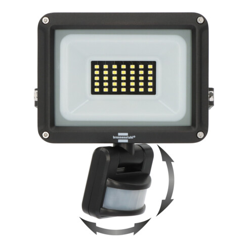 Brennenstuhl LED Strahler JARO 3060 P (LED Wandstrahler für außen IP65, 20W, 2300lm, 6500K, mit Bewegungsmelder und Dämmerungssensor)
