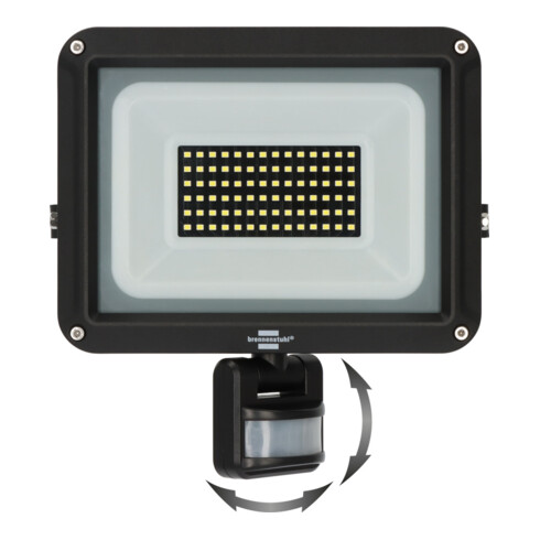 Brennenstuhl LED Straler JARO 7060 P (LED Wandstraler voor buiten IP65, 50W, 5800lm, 6500K, met bewegingsmelder en schemersensor)