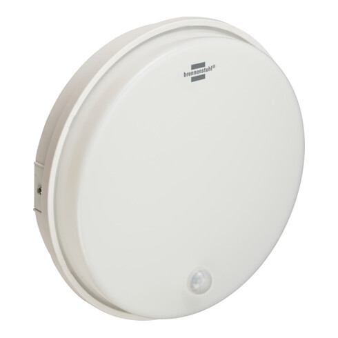 Brennenstuhl Lumière ronde LED / lampe de sous-sol 15W avec détecteur de mouvement (pour l'intérieur et l'extérieur IP54, lumière extérieure LED 4000K, lampe de sous-sol 1680lm idéale pour le plafond et le mur)