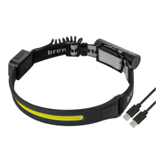 Brennenstuhl LuxPremium Accu LED Sensor Hoofdlamp SL 500 A / Oplaadbare Hoofdlamp met Sensor (USB C, Rood Licht, IP44, COB-LED, 500lm, max. 22u, Verwisselbare 18650 Accu)